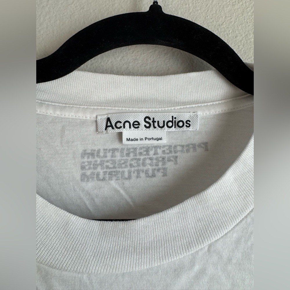 Acne Studios Extorr Statue Tee White Gray Graphic 100% Cotton size men’s small - Picture 3 of 5